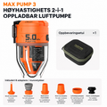 MAX PUMP 3 – Kraftig 2-i-1 oppladbar luftpumpe og lanterne
